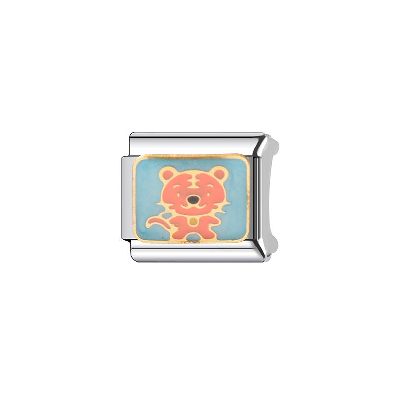 Vintage Sweet Heart Shaped Stainless Steel Plated DIY Charm Bar