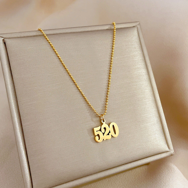 Collana in Acciaio al Titanio Geometrica Minimalista con Placcatura in Oro per Donna e Uomo Ciondolo a Medaglione con Catena