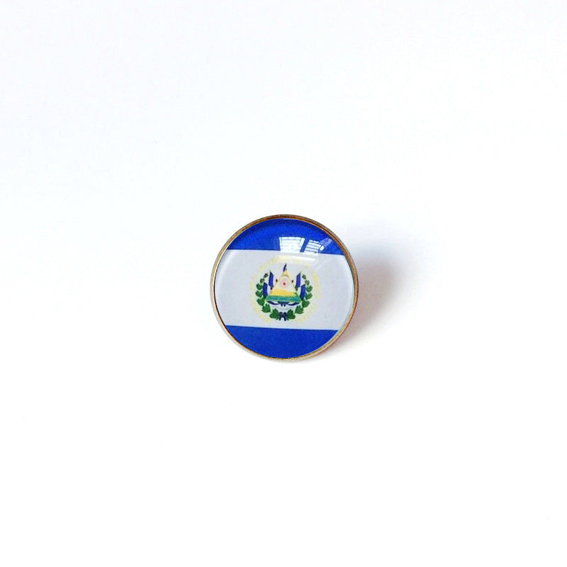 Pin de Solapa de Aleación Esmaltado Personalizado con Diseño de Bandera del Mundo para Hombres y Mujeres