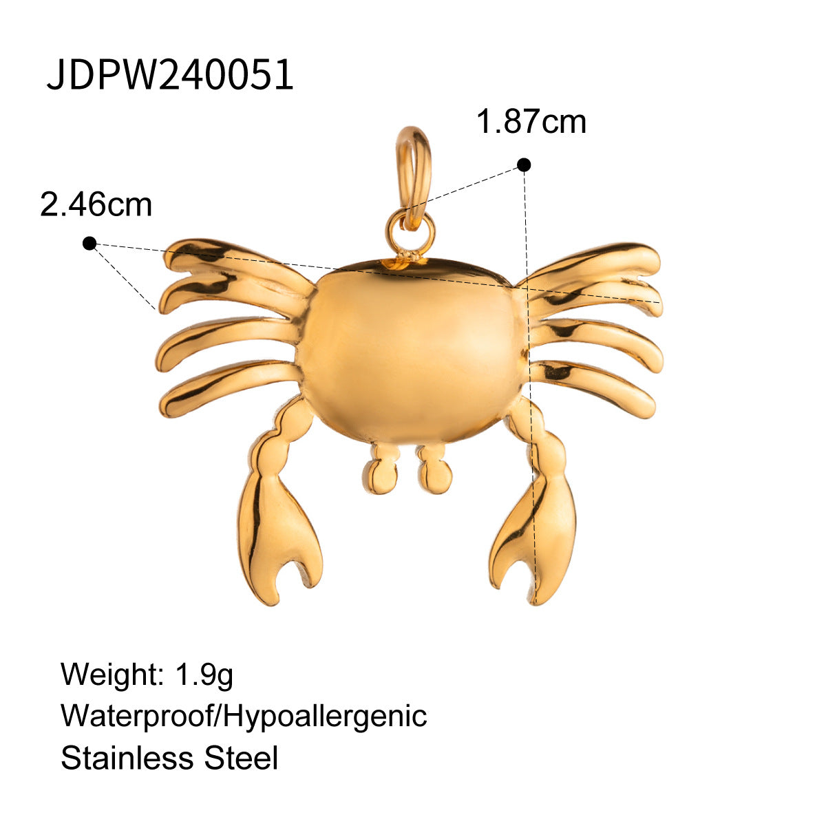 Charm a barra con perle minimalista in acciaio inossidabile per accessori fai-da-te di gioielli da donna