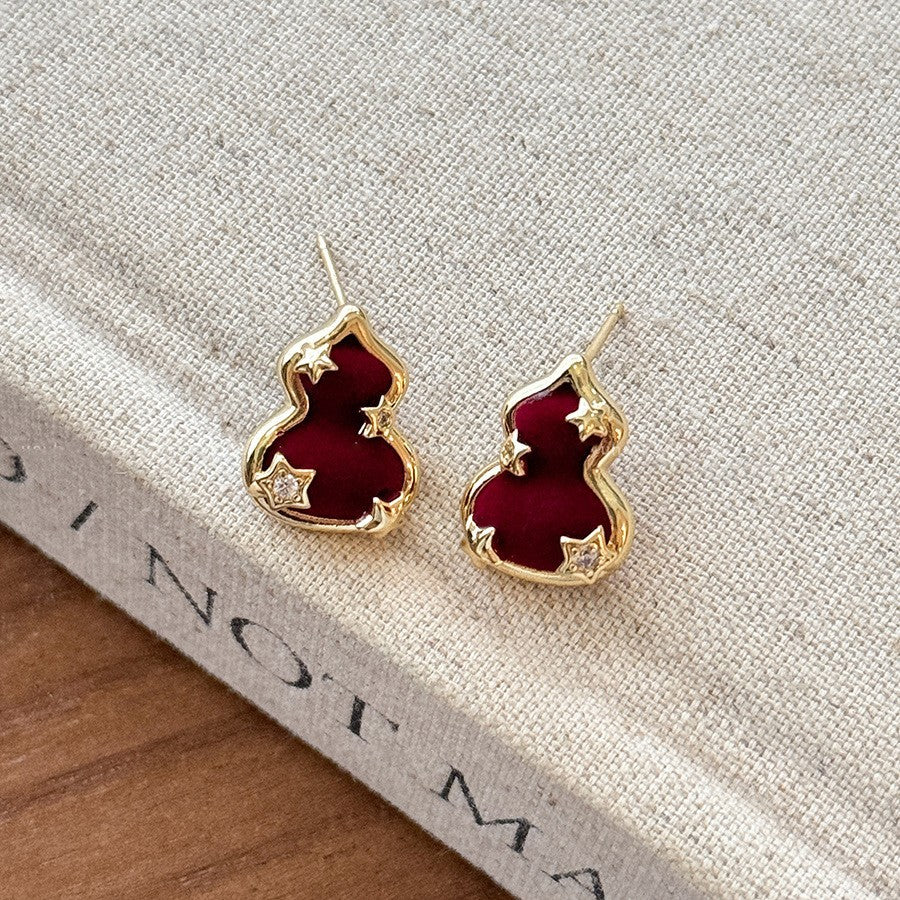 Retro Minimalist Geometric Resin Earrings with Zirconia Accents and 925 Silver Posts for Women