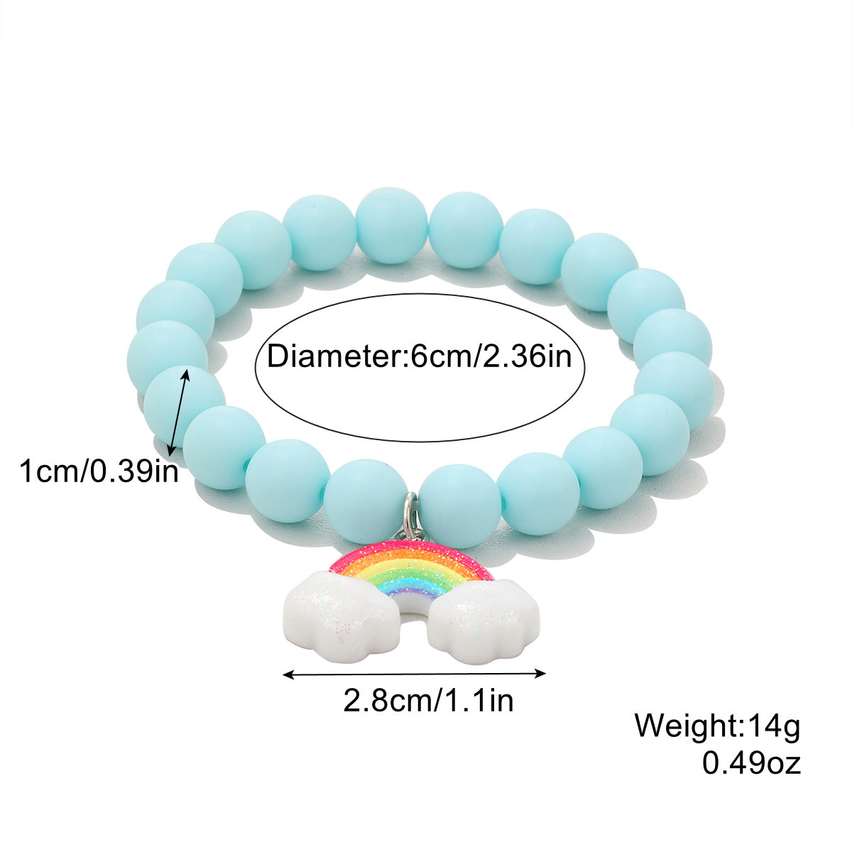 Set di bracciali in acrilico lucido a forma di cuore con lettere stile bohémien per donna