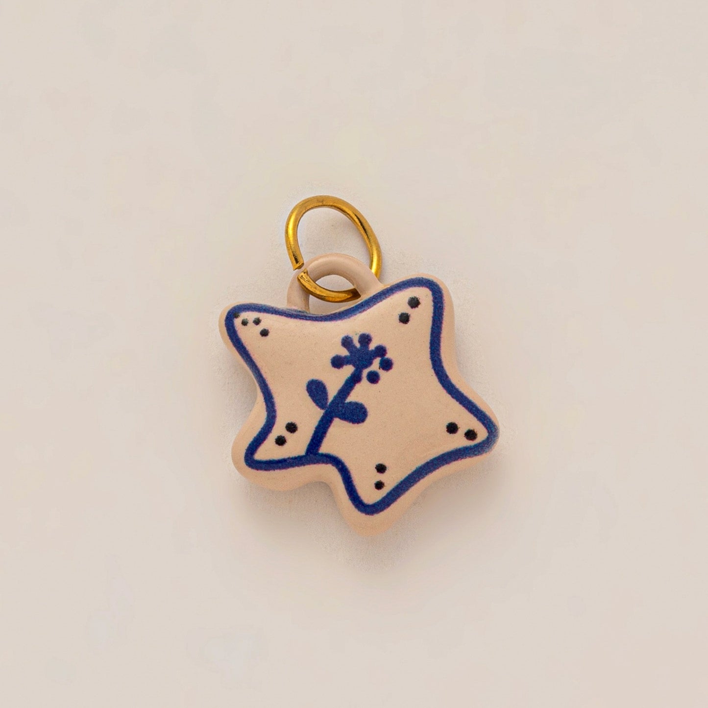 Vintage Rainbow Star Moon Plated Brass Shoe Charm