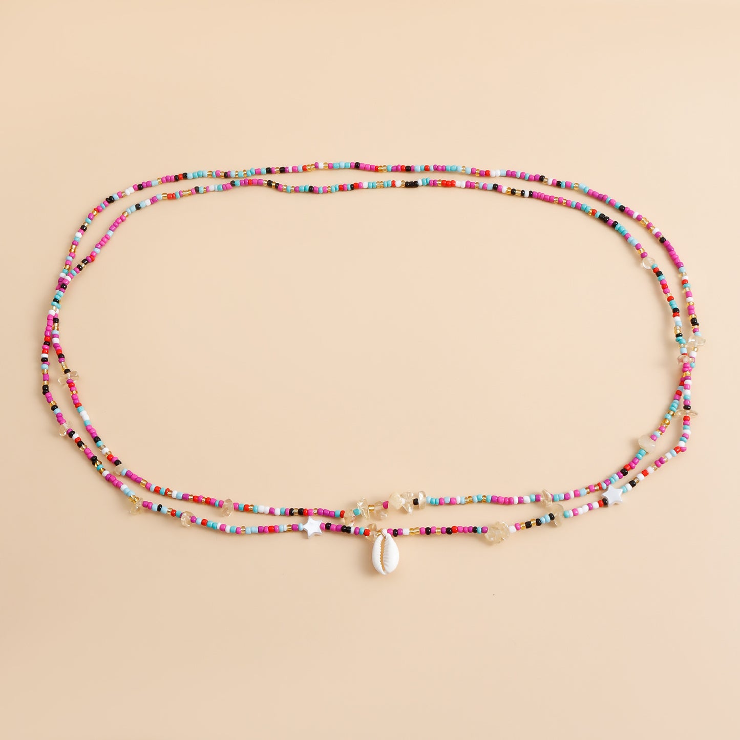 Casual Punk Metal Body Chain with Pearl Shell and Starfish for Women
