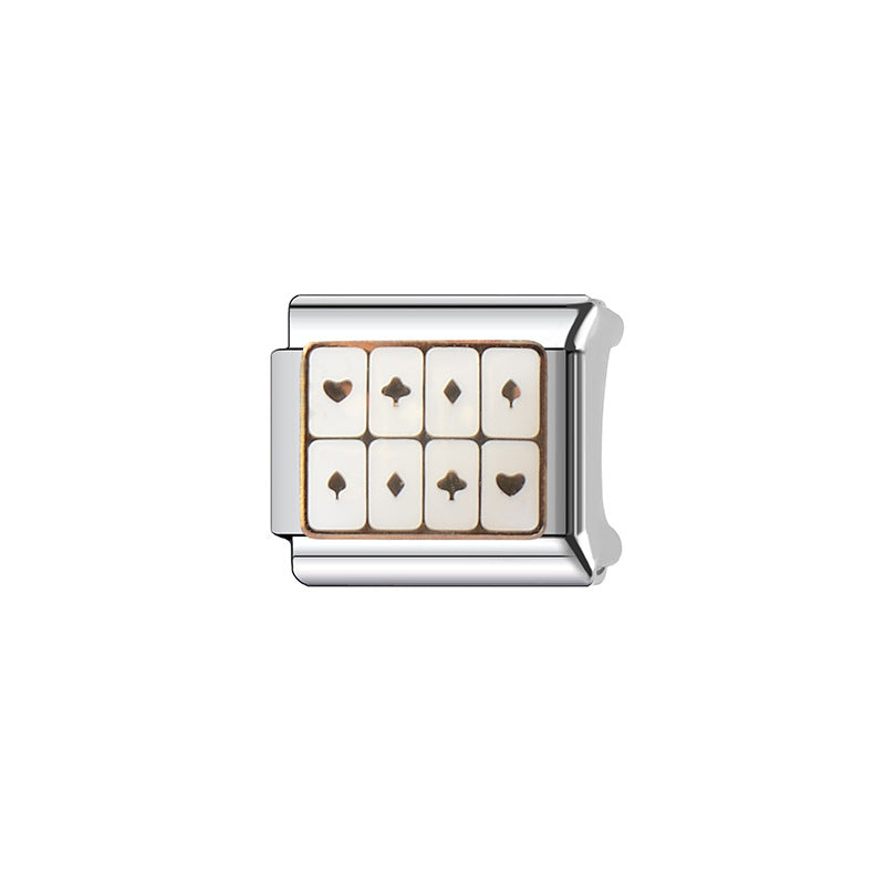 Vintage Sweet Heart Plated Stainless Steel Charm Bar