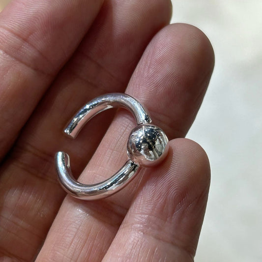 Anello geometrico rotondo da donna placcato argento sterling 925, minimalista e grazioso