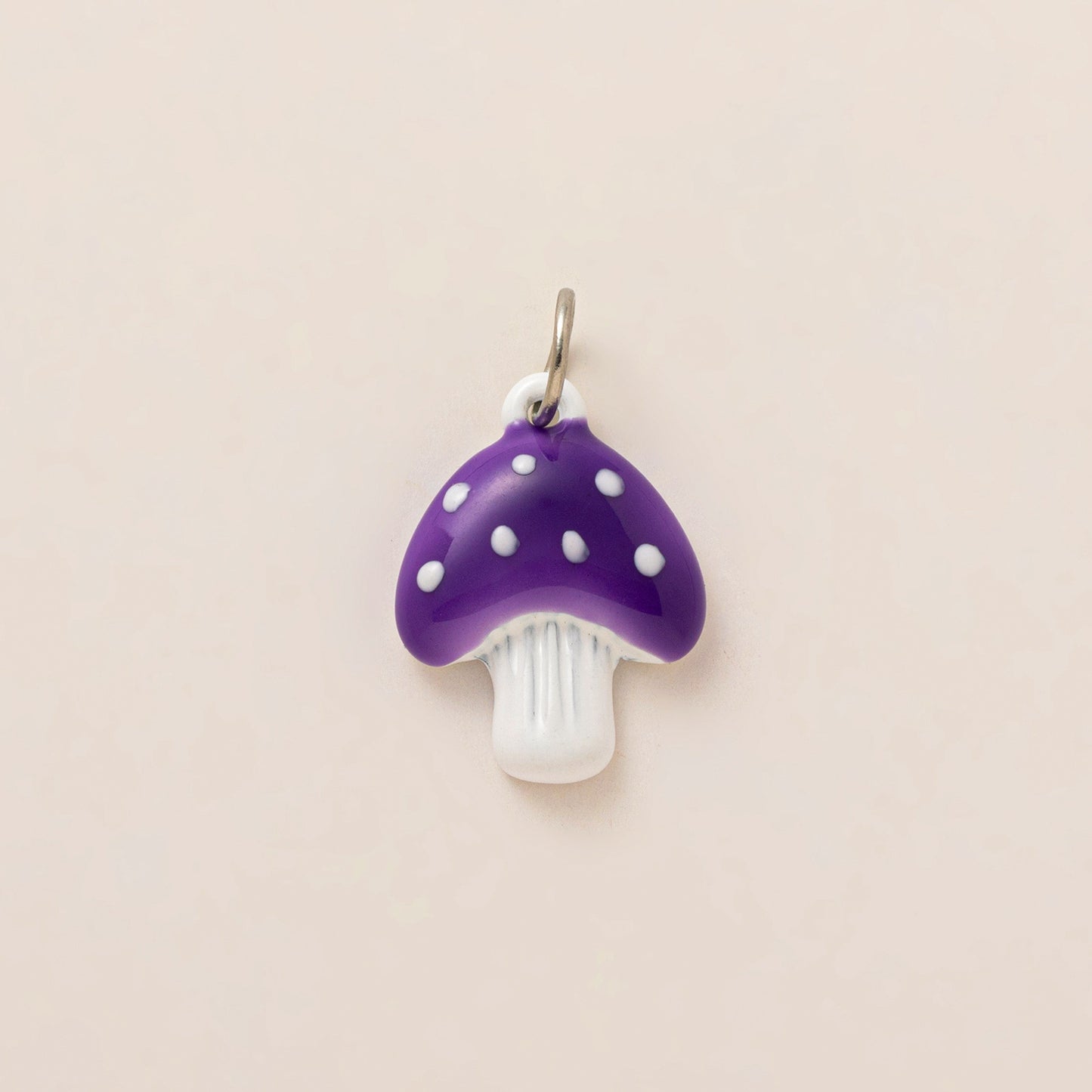 Vintage 18K Gold Plated Stainless Steel Mushroom Charm Bar