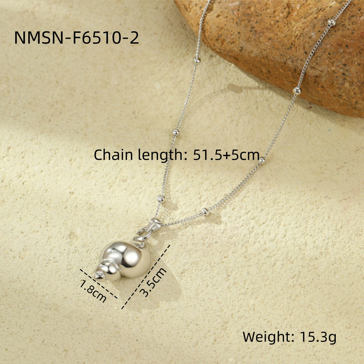 Collar Minimalista con Colgante de Concha para Mujer en Acero Inoxidable con Baño de Oro, Elegante Cadena para la Clavícula