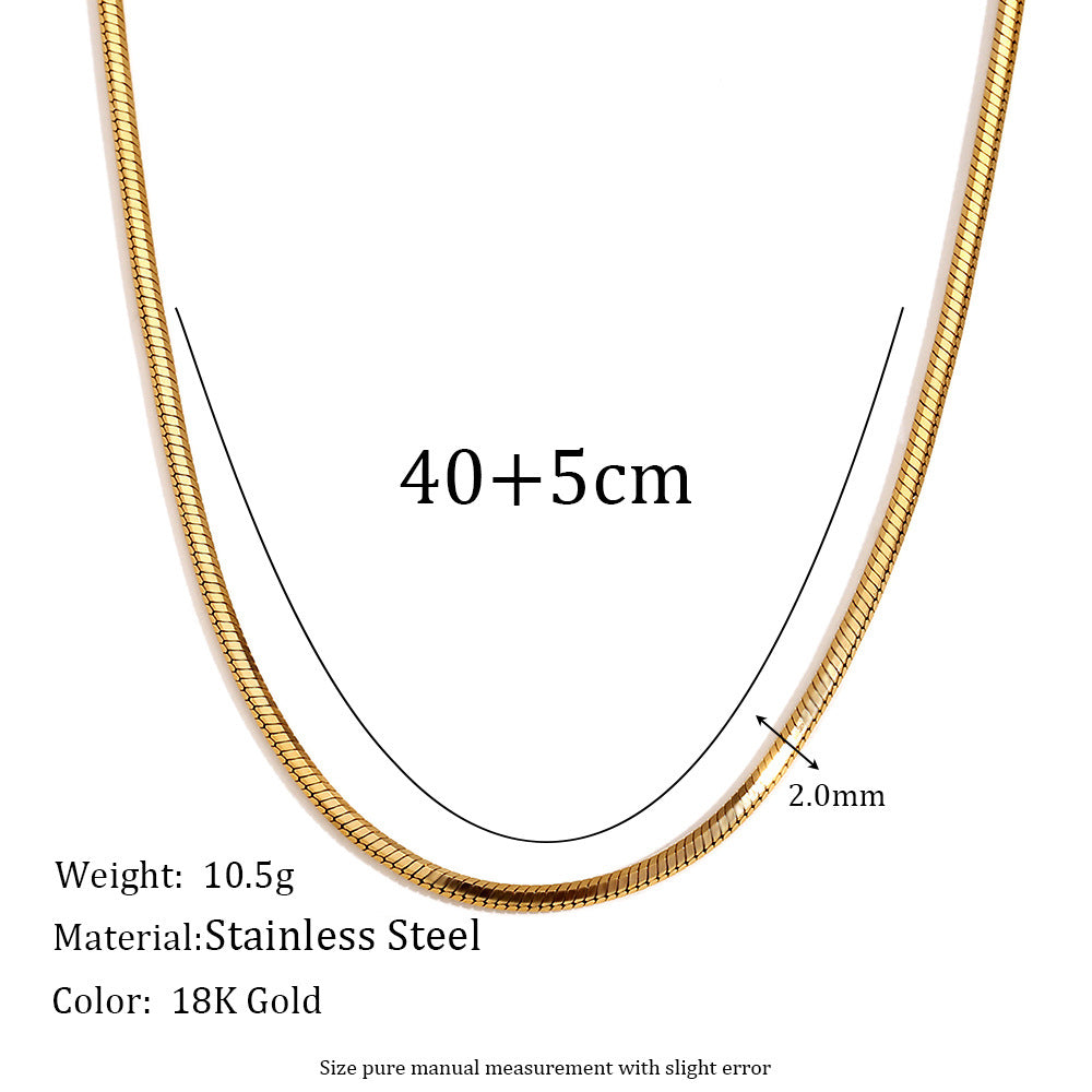 Collana pendente esagonale geometrica minimalista in acciaio inossidabile con placcatura in oro 18 carati da donna