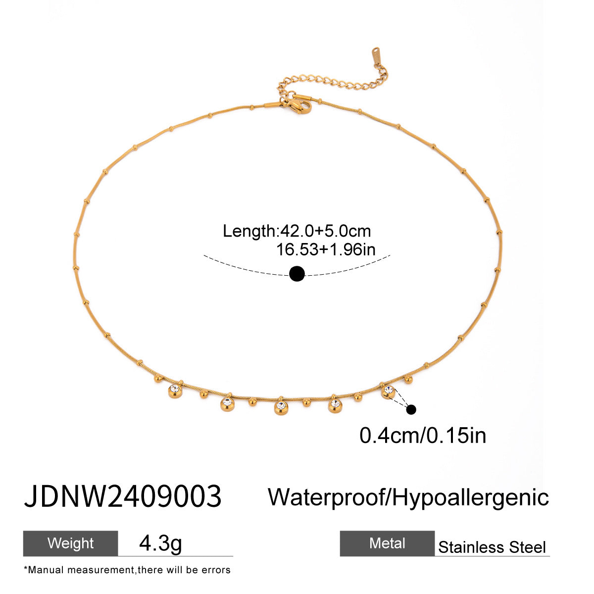 Collana con Ciondolo Geometrico Minimalista in Acciaio al Titanio Placcato per Donna