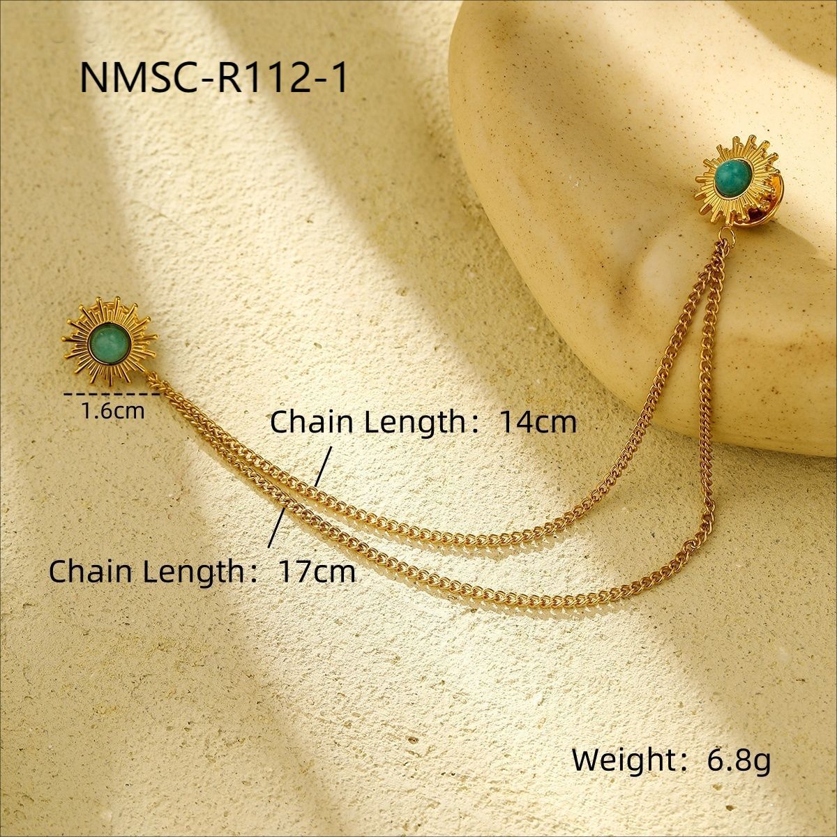 Fashionable Sunflower-Shaped Stainless Steel Lapel Pin with Plated Finish for Men and Women