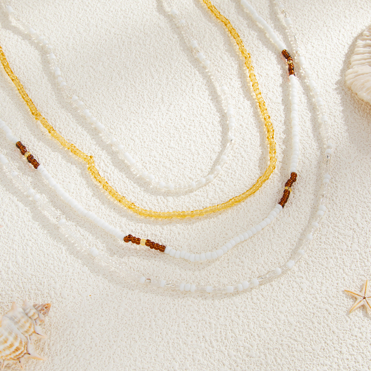 Bohemian Casual Resin Beaded Waist Chain Set for Women