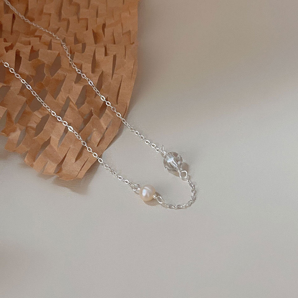 Minimalist Geometric Tulip Pendant Necklace in 925 Sterling Silver with Plated Finish