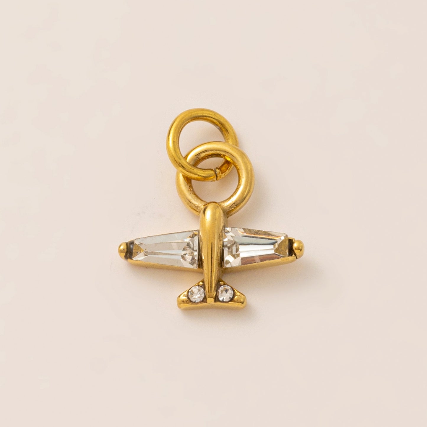 Ciondolo Charm Orsetto Cuore in Acciaio Inox Placcato Oro PVD 18K Stile Vintage
