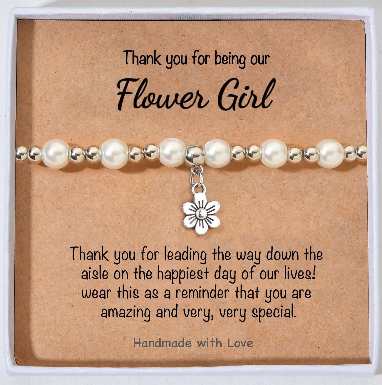 Minimalist Floral Pearl Alloy Bracelet for Women