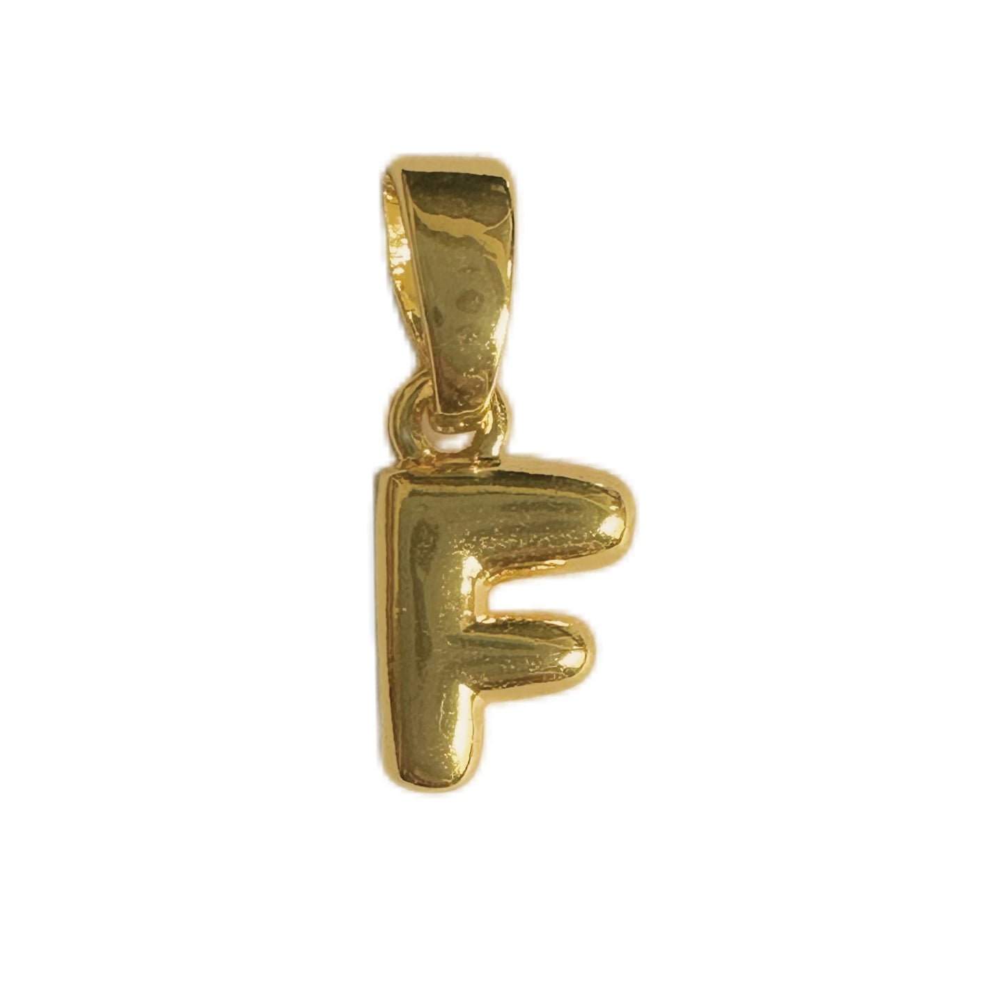 18K Gold Plated Letter Pendant Brass