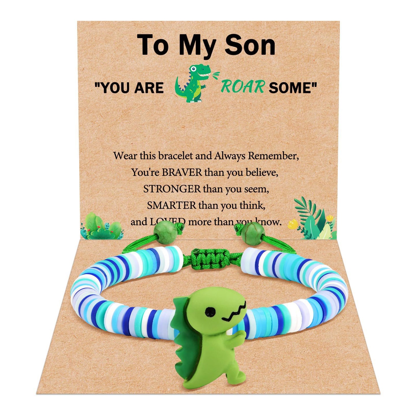 Minimalist Animal Dinosaur Resin Braided Bracelet Unisex Adjustable Hand Rope