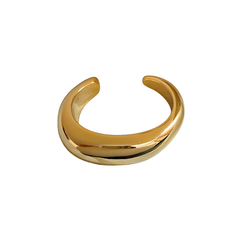 Pulsera de acrílico ovalada a rayas para mujer con diseño geométrico y atrevida declaración de moda