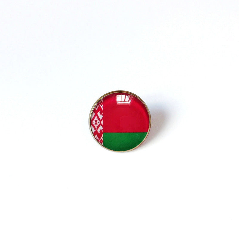 Pin de Solapa de Aleación Esmaltado Personalizado con Diseño de Bandera del Mundo para Hombres y Mujeres