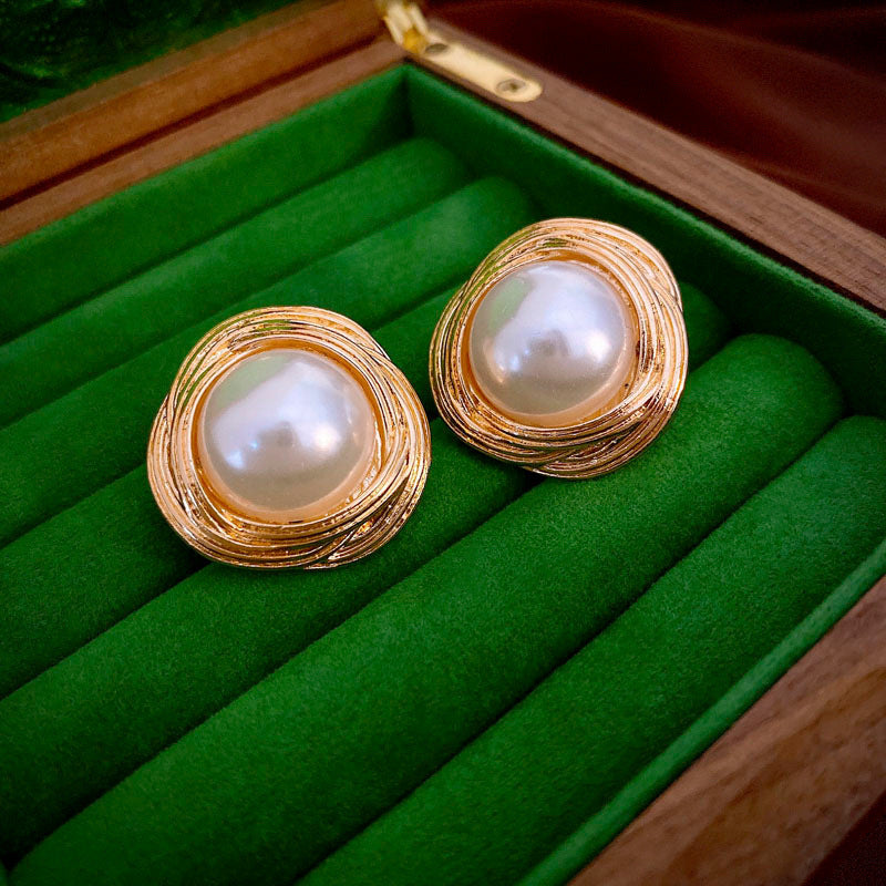 Vintage-Style Dripping Water Drop and Geometric Earrings in Alloy with Rhinestone Inlay for Women