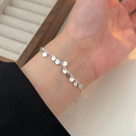 Pulsera de Plata de Ley S925 Geométrica con Tono Dorado para Mujer