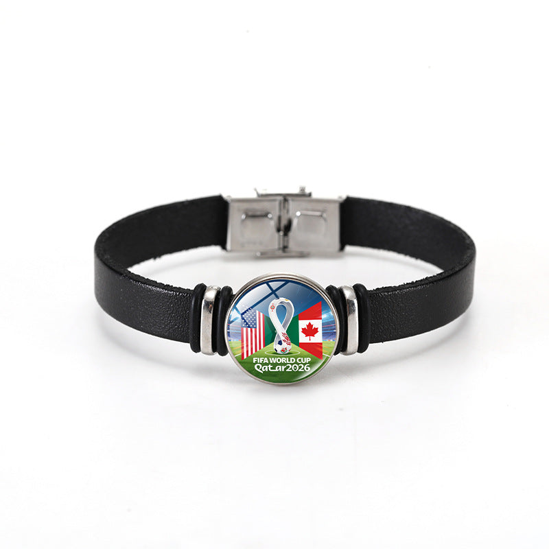 Casual Geometric Plated Leather Bracelet Unisex
