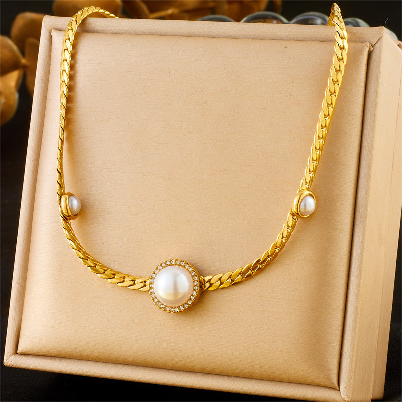 Sweet Minimalist Heart Titanium Steel Plated Necklace for Women