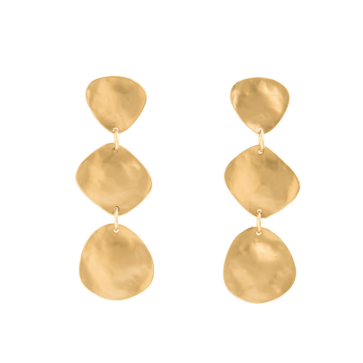 Luxury Geometric Oval Plated Alloy Earrings for Women