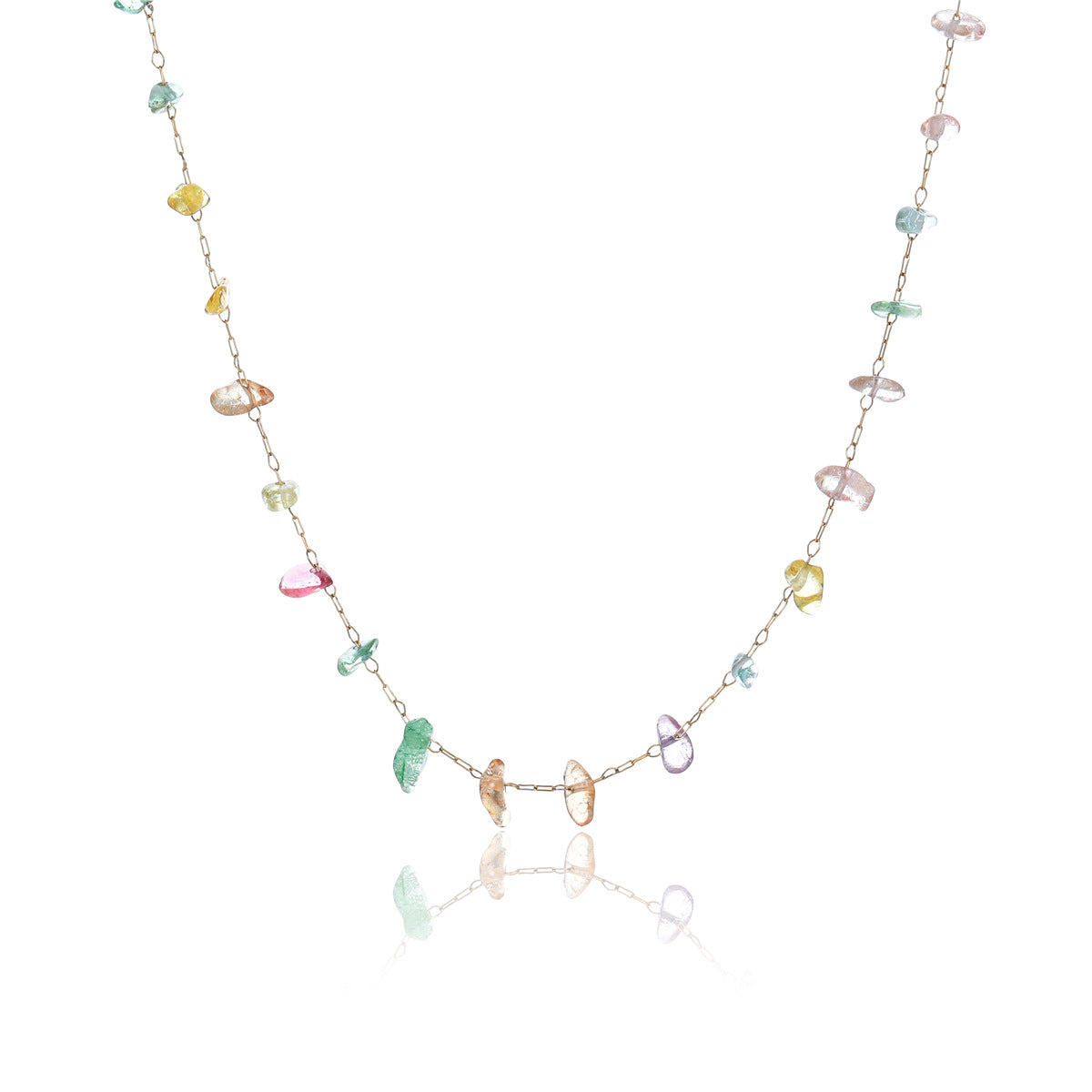 Collana di perline in pietra naturale colorata, alla moda e minimalista, per donne, placcata in acciaio inossidabile con lunghezza regolabile