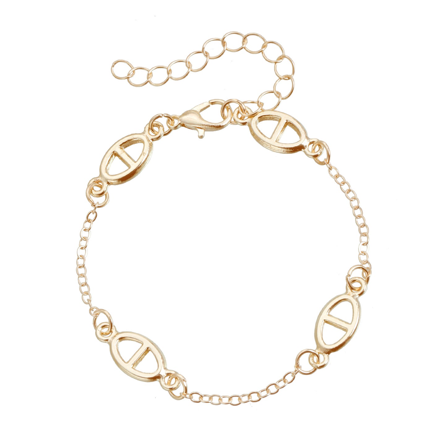 Minimalist Luxury Geometric Alloy Plated Double Layer Pig Nose Necklace for Women and Men