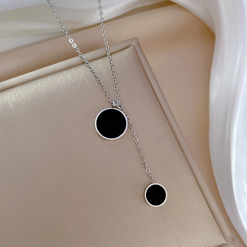 Minimalist Plated Titanium Steel Geometric Necklace for Unisex