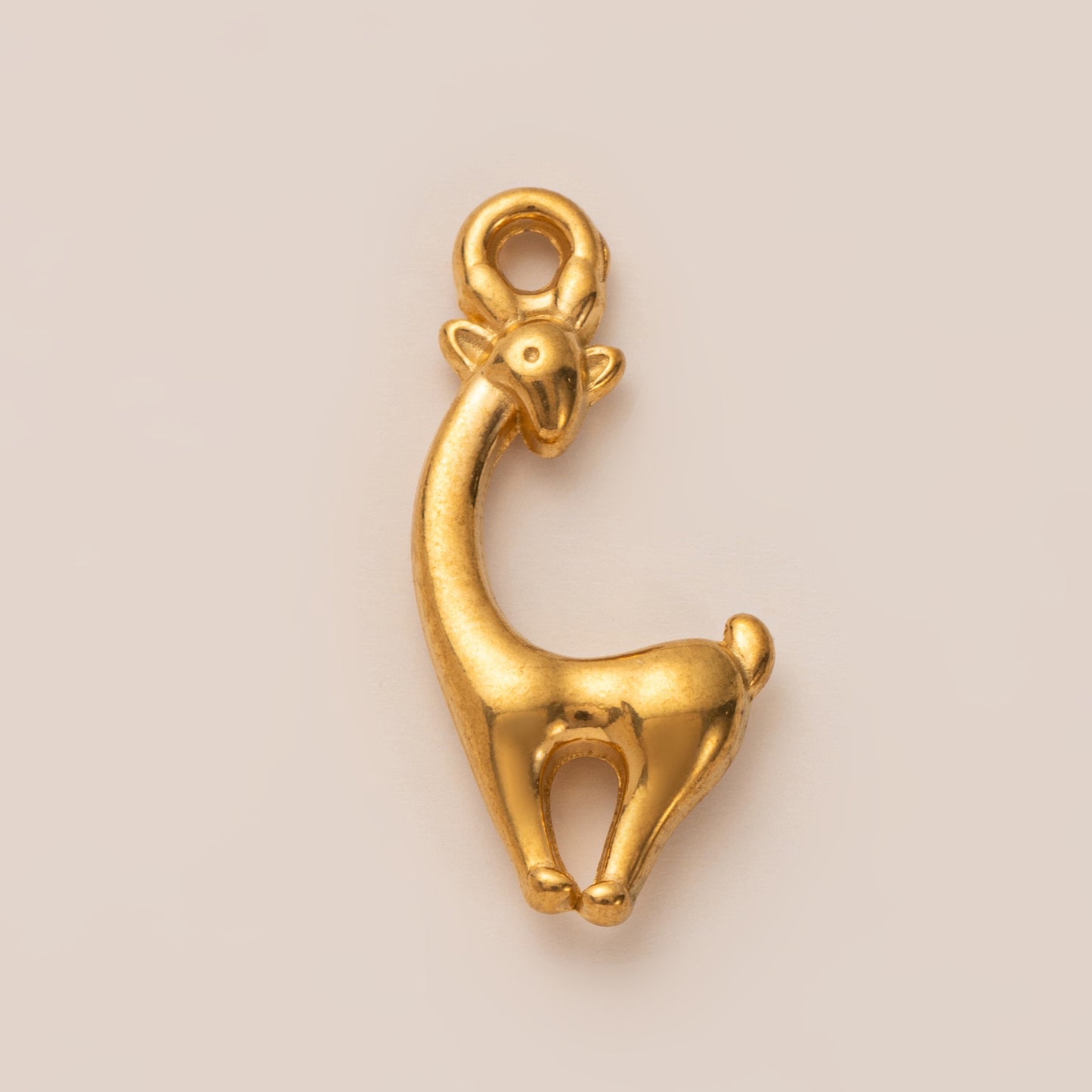 Vintage 18K Gold Plated Animal Stainless Steel PVD Ball Chain Charm Bar