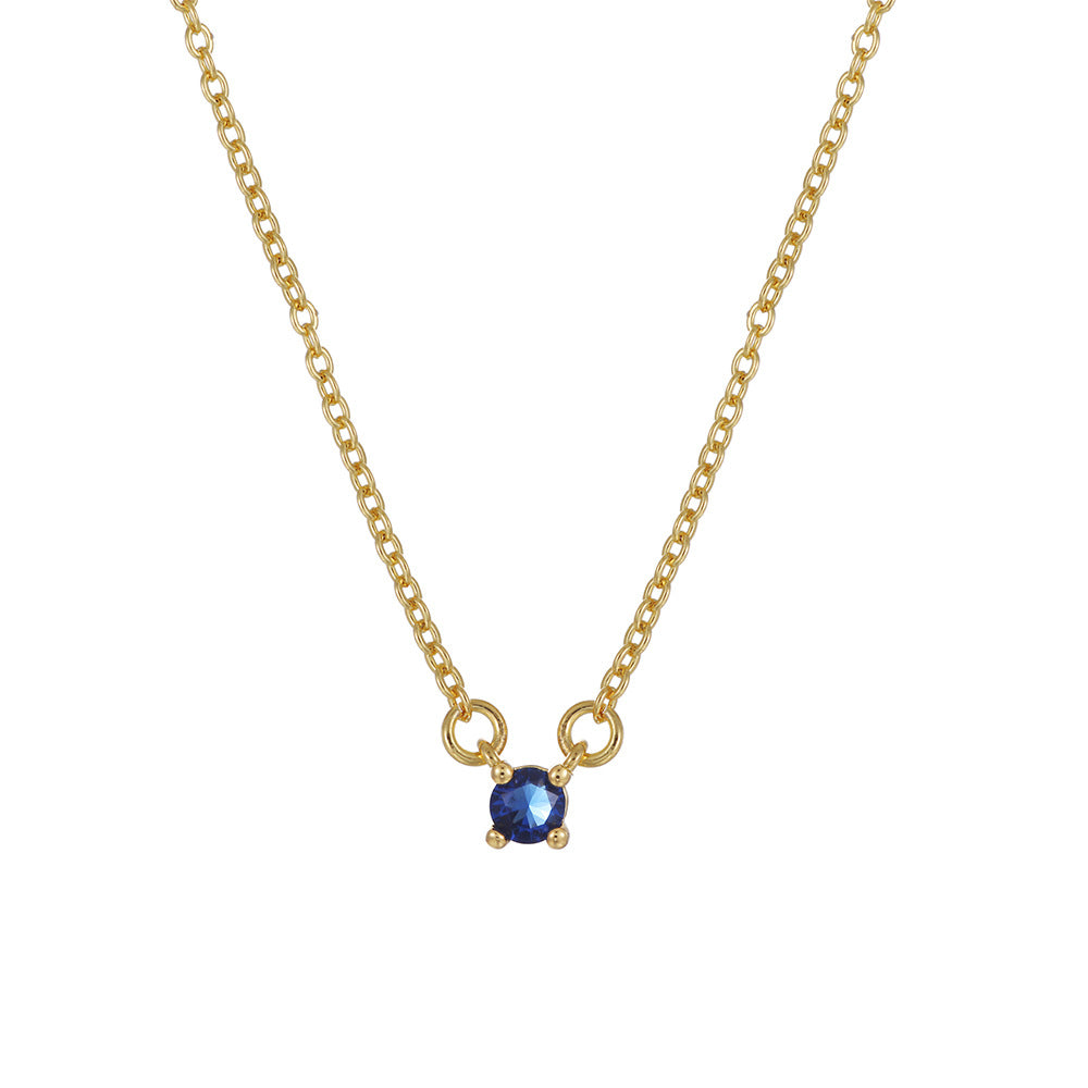 Collana alla moda in rame placcato oro con ciondoli in ametista, smeraldo e zircone, per donna