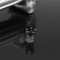 Plated Alloy Rhinestone Charm Bar