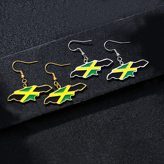 Pendientes de aro de acero inoxidable esmaltados geométricos étnicos vintage para mujer