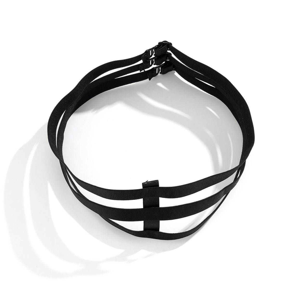 Cavigliera Minimalista da Donna con Cuore Scavato e Design a Doppio Strato Elastico