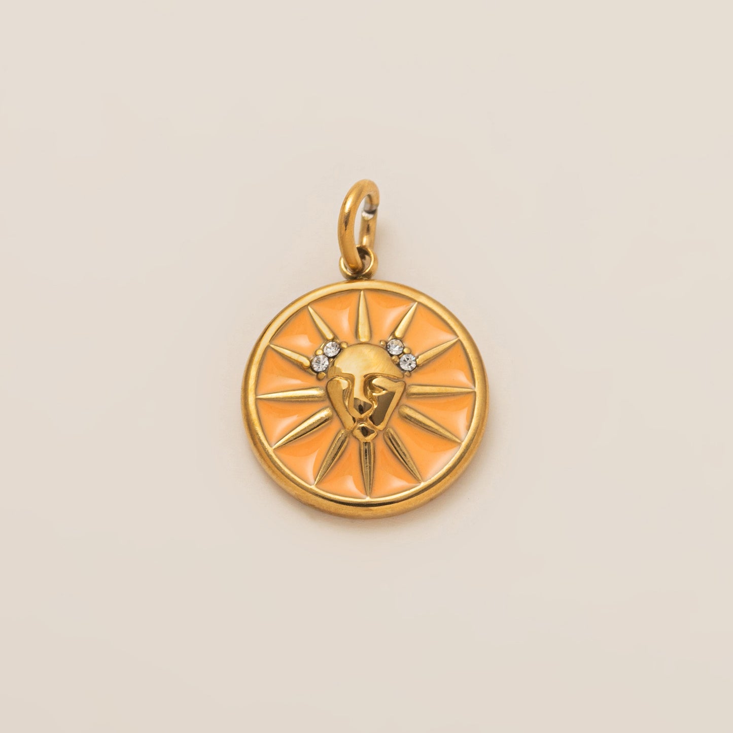 Minimalist Stainless Steel PVD 18K Gold Plated Zodiac Charm Bar
