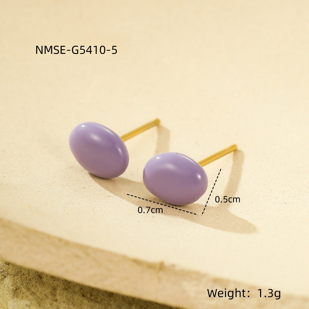 Orecchini a perno con perline in acciaio inossidabile alla moda e minimalisti, con placcatura in oro 18 carati e accento a goccia per donne