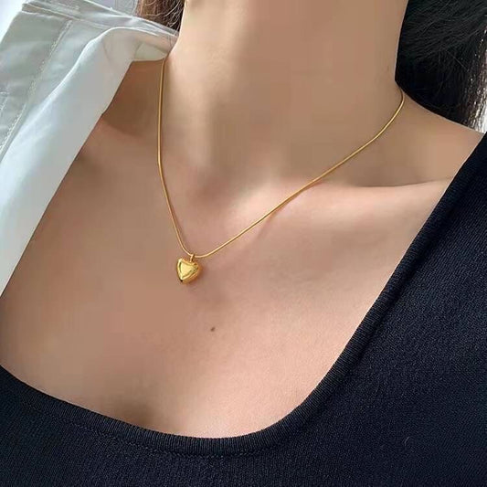 Sweet Heart Titanium Steel Plated Necklace for Women