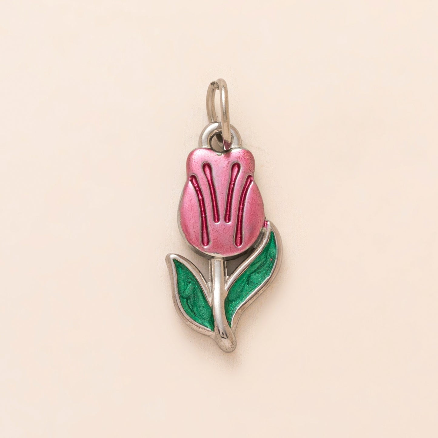 Sweet Plated Alloy Heart Teardrop Floral Pearl DIY Charm Bar Bag Pendant Keychain