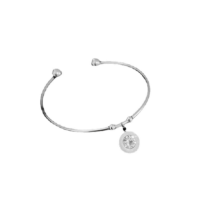 Pulsera Minimalista de Lujo de Acero de Titanio Vintage