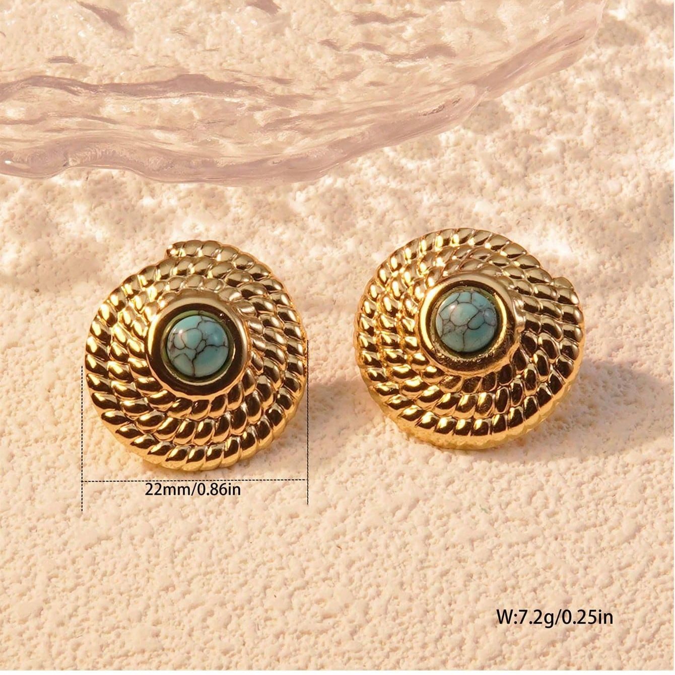 Elegant Gold Plated Stainless Steel Leaf Earrings for Women