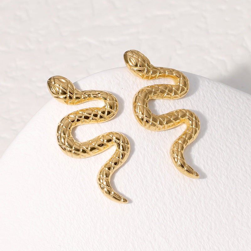 Pendientes minimalistas de titanio y acero para mujer, con formas geométricas de corazón y flores, de acero inoxidable galvanizado en tono frío, joyas de moda para la oreja