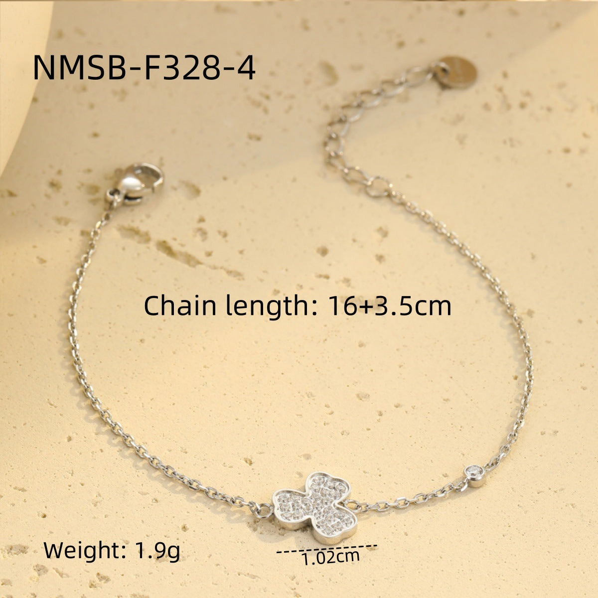Minimalist Floral Dog Paw Stainless Steel Plated Bracelet for Women with Geometric Design and Luxury Finish