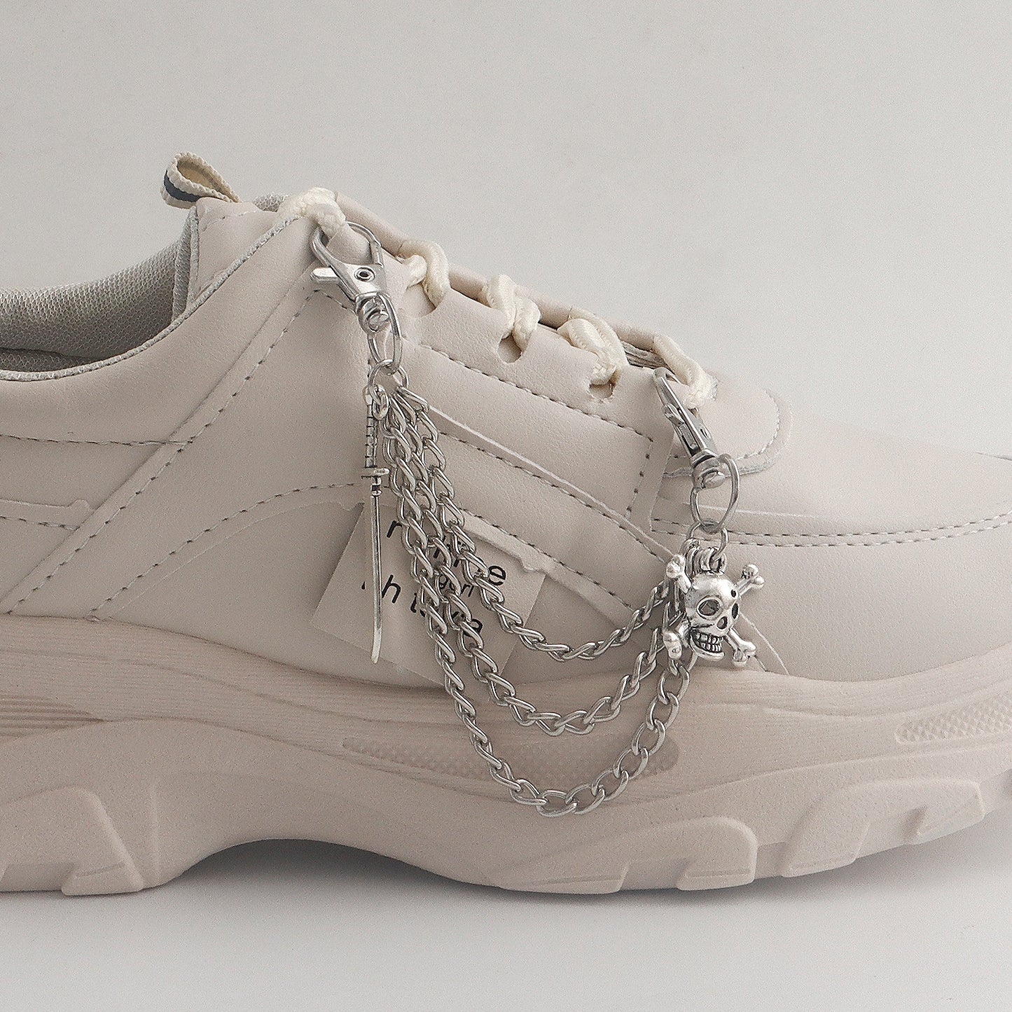 Minimalist Skull Anklet for Women with Alloy Pendant and Geometric Design