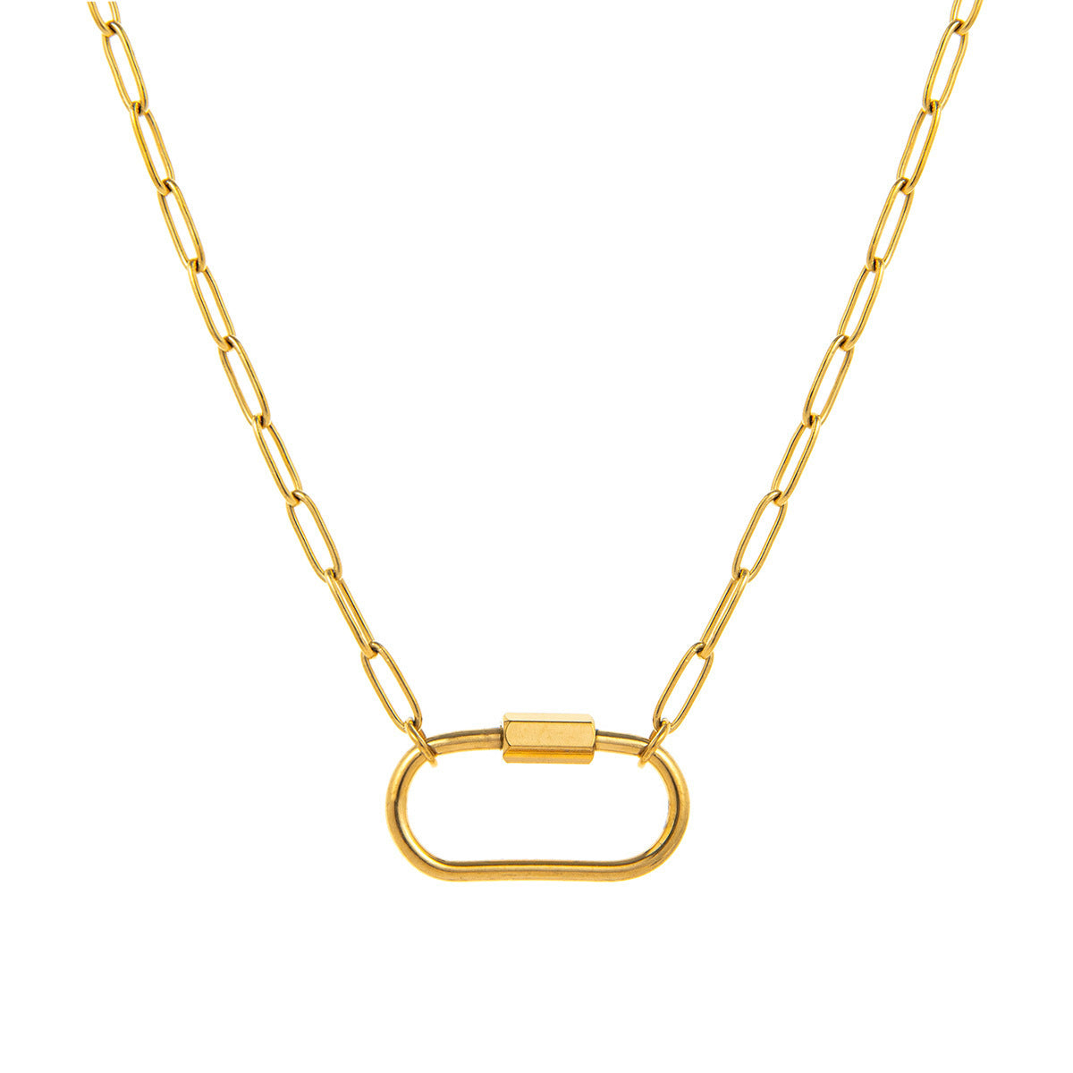 Geometric Animal Brass Plated Pendant