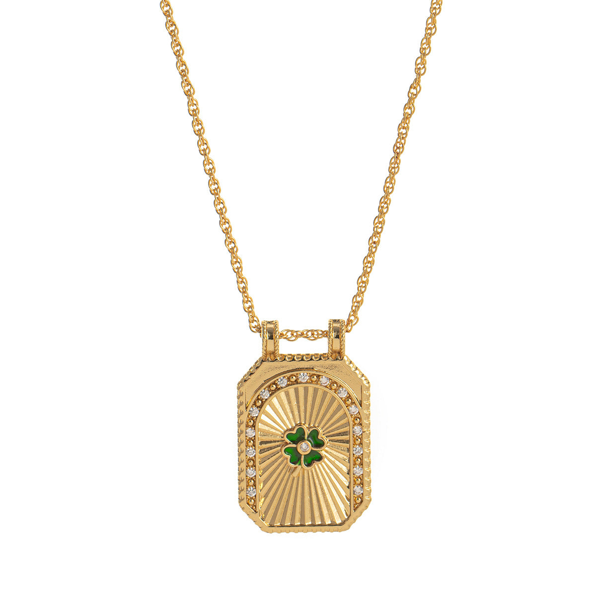 Retro Bohemian Tarot Sun Moon Star Pendant Necklace with Copper Chain and Mixed Gemstone Inlay