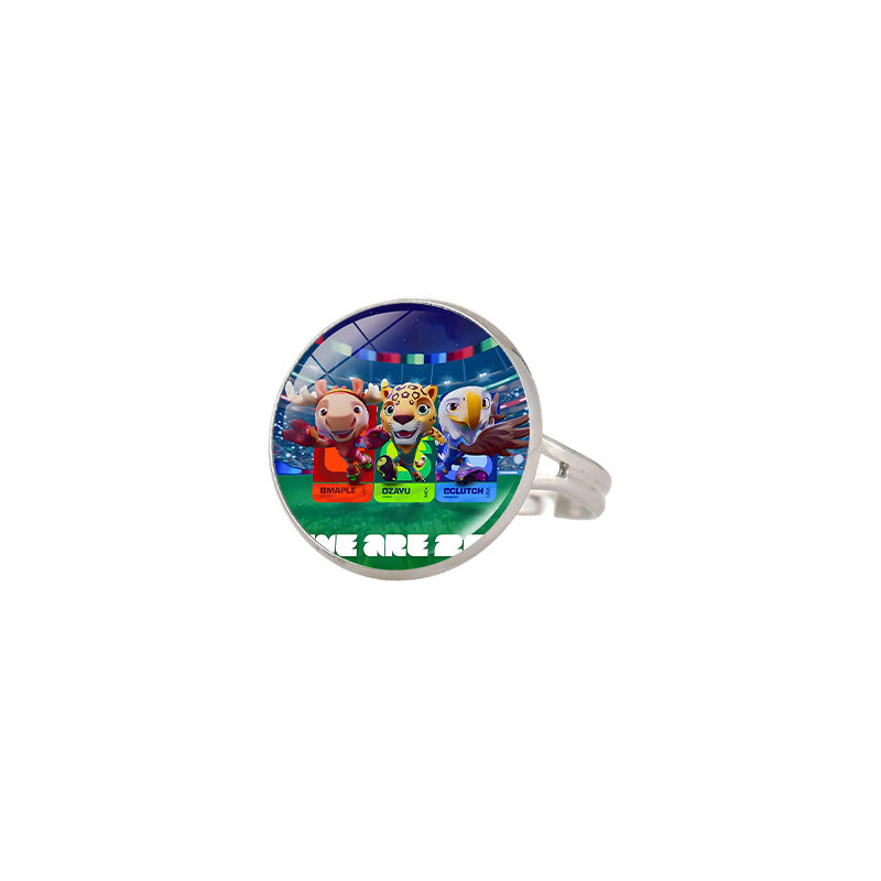 Anello sportivo geometrico in lega placcata, unisex, fascia regolabile