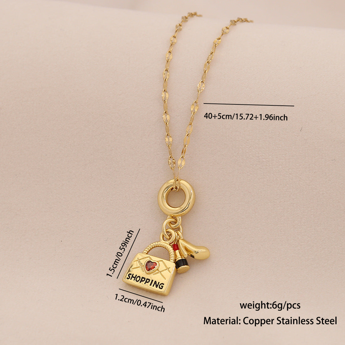Collana con ciondolo aereo e mappamondo vintage in acciaio inossidabile con finitura smaltata