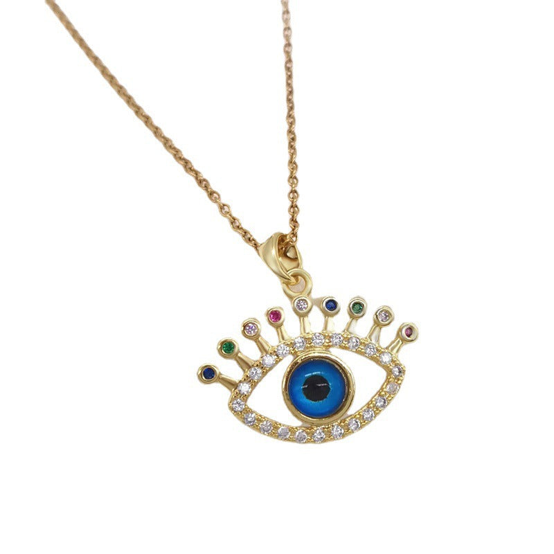 Collana con ciondolo floreale irregolare dal design originale per donna in acciaio al titanio con placcatura in oro, stile catena serpente